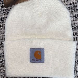 White Carhartt Acrylic Watch Hat- NWT